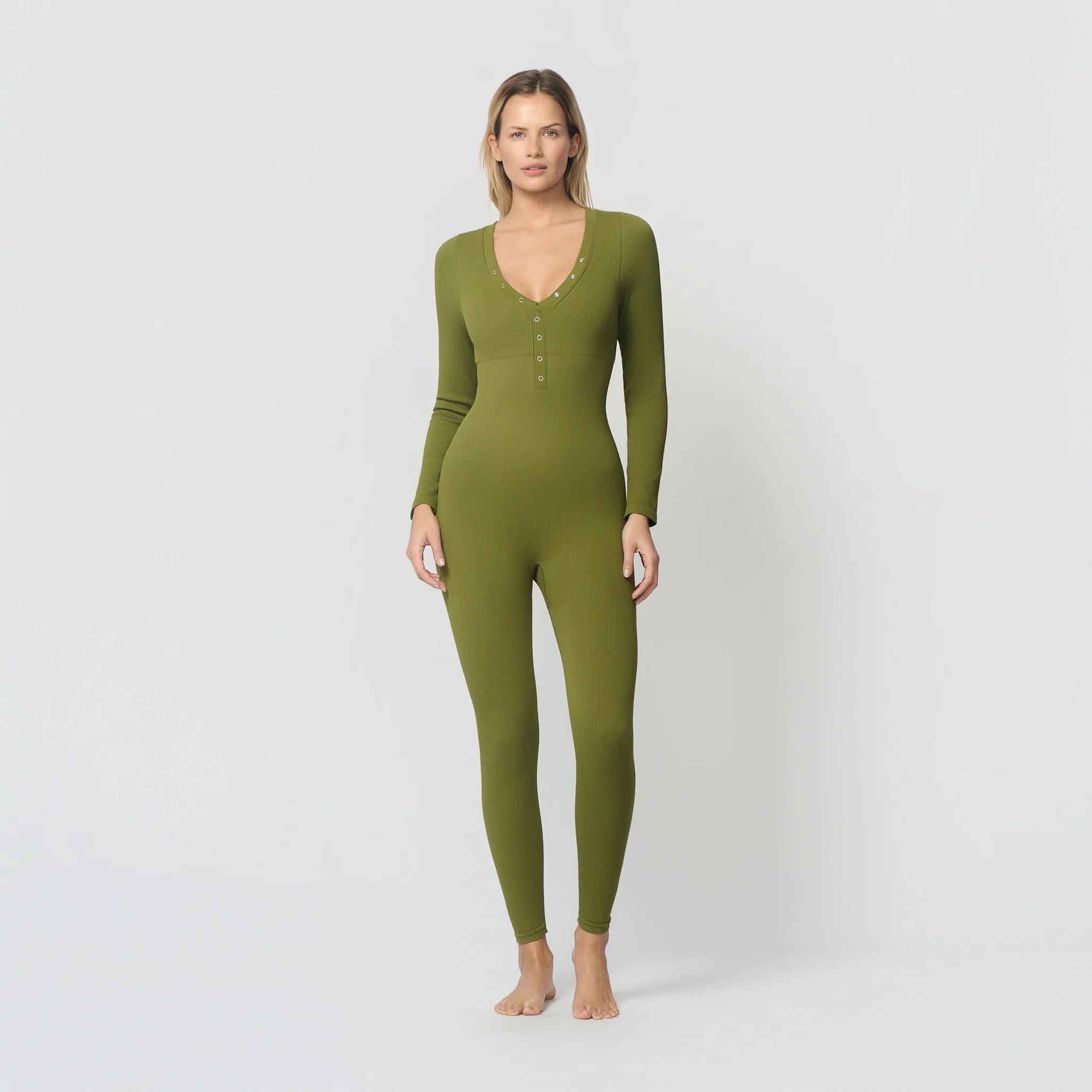 Shaping jumpsuit med knapper - Image 11