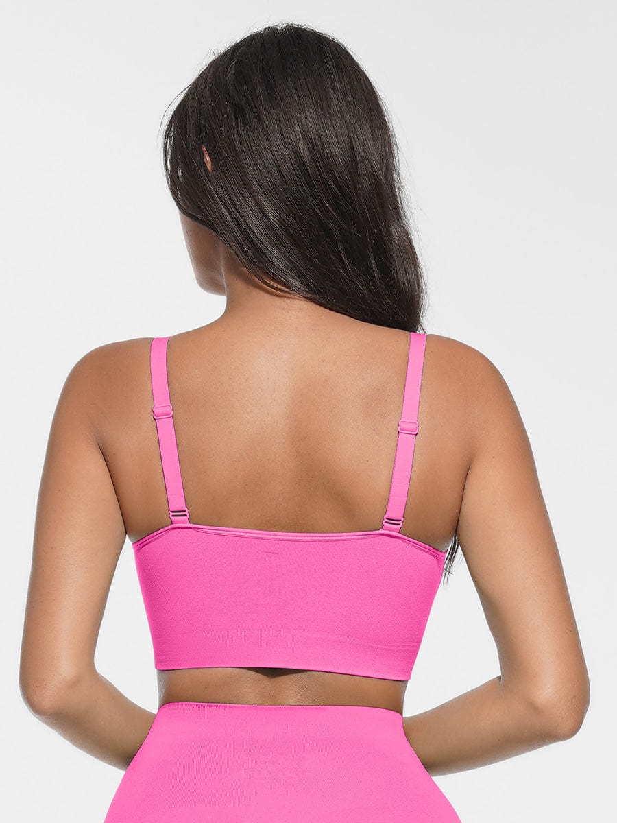 Sømløs bralette med blonder - Image 13