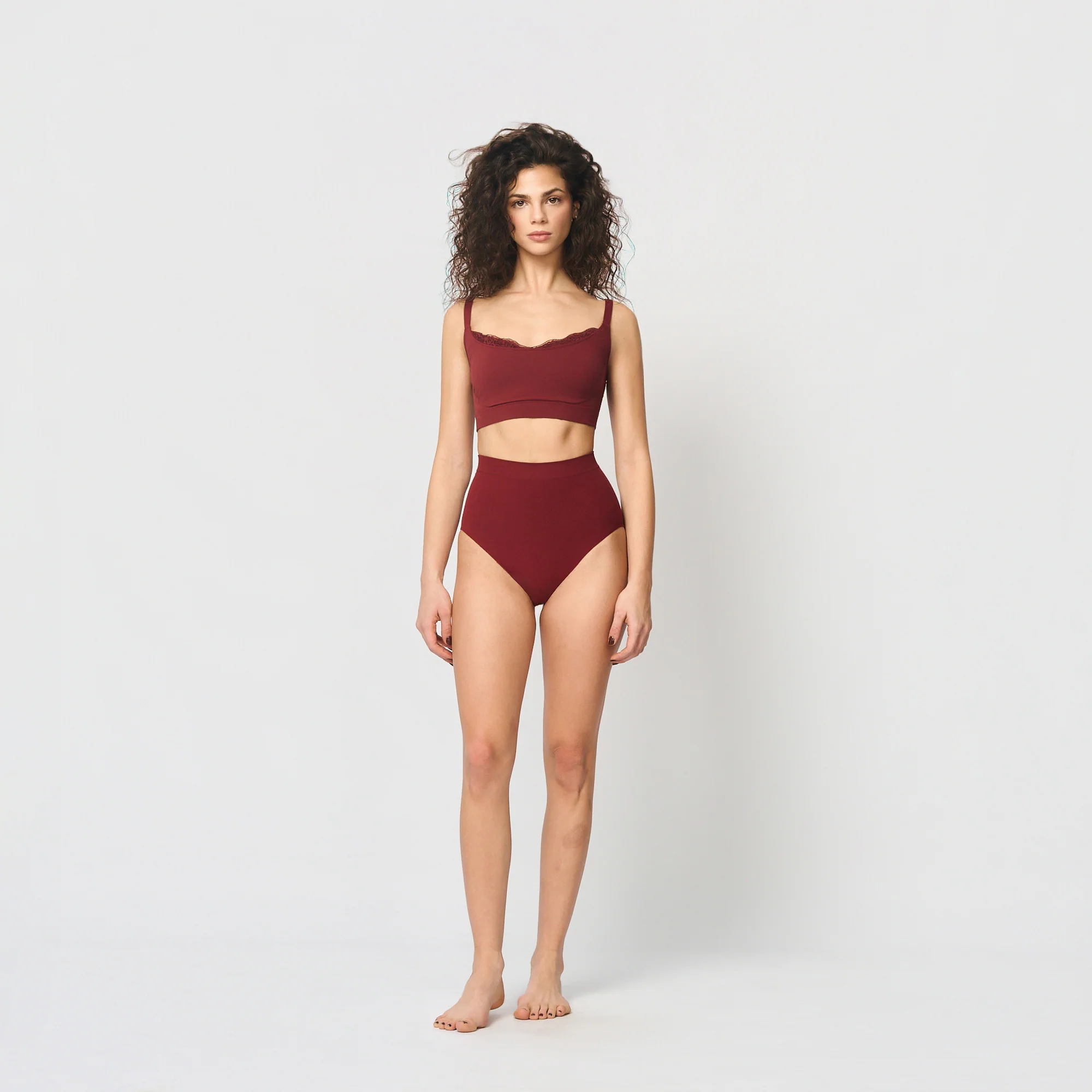 Sømløs bralette med blonder - Image 20