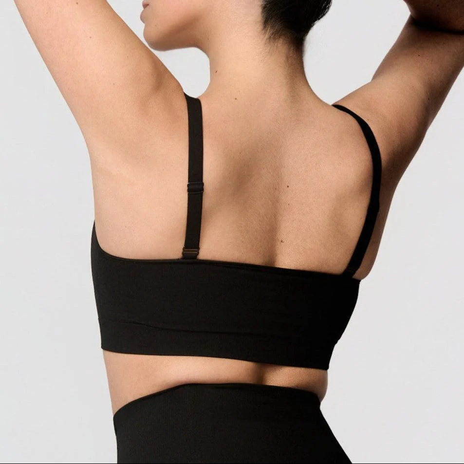 Sømløs bralette med blonder - Image 3
