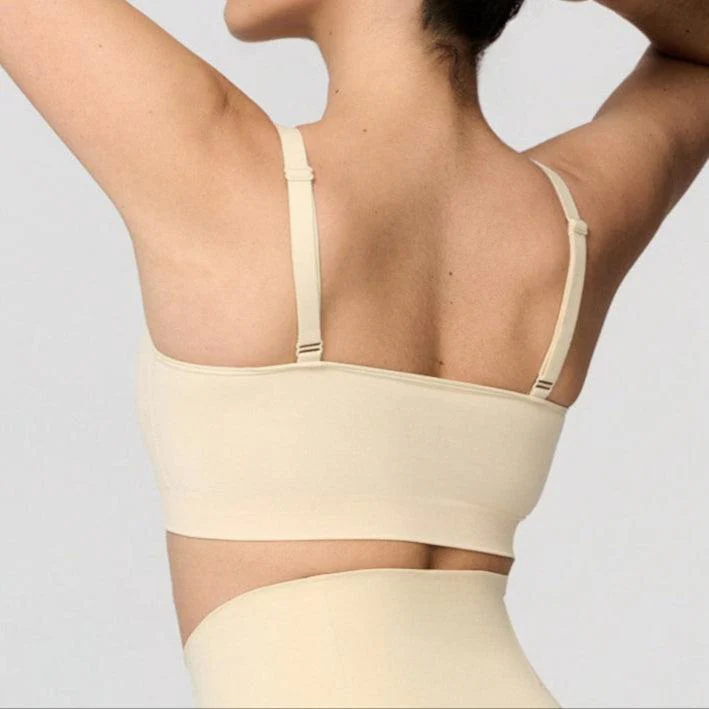 Sømløs bralette med blonder - Image 8