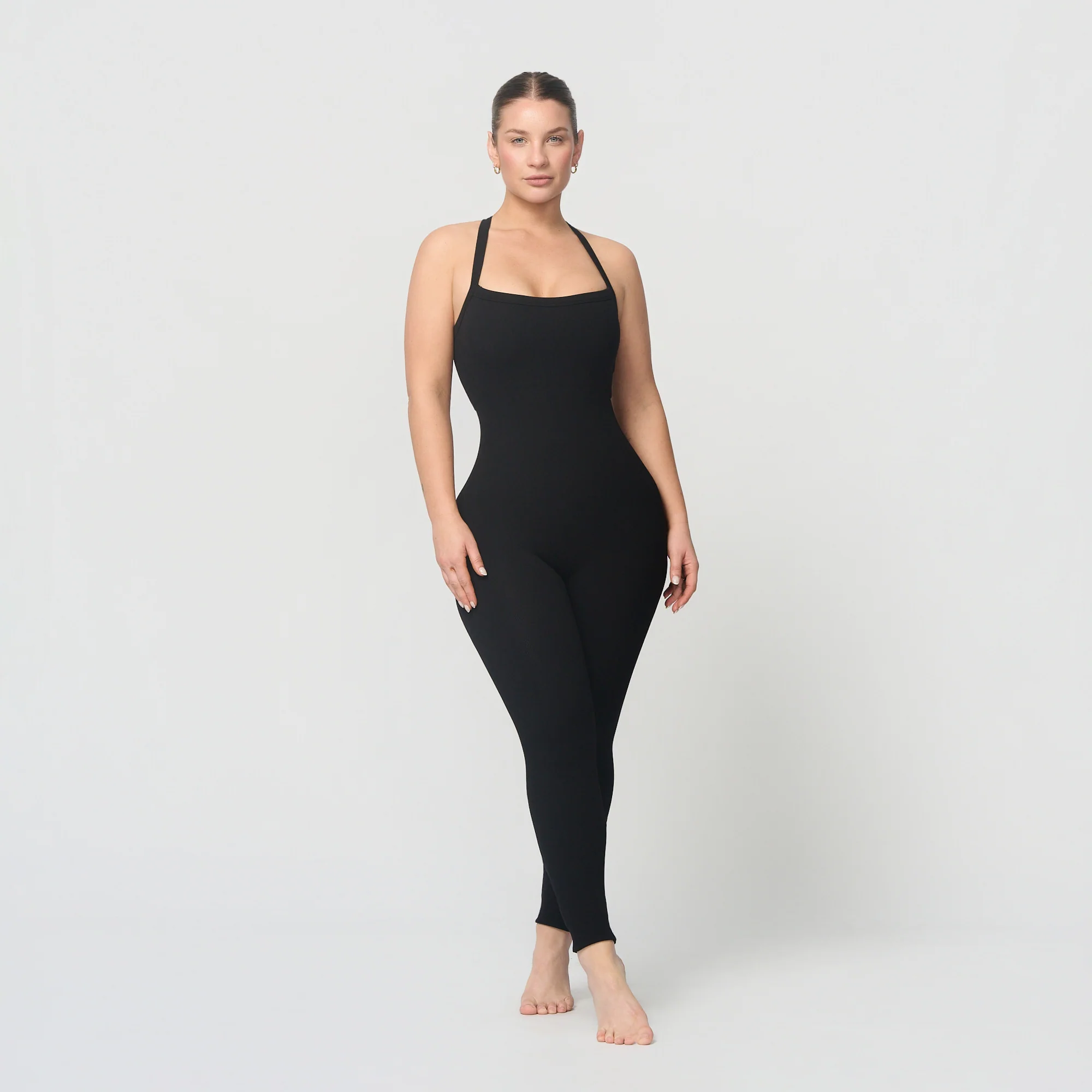 Sømløs jumpsuit med kryssrygg - Image 10