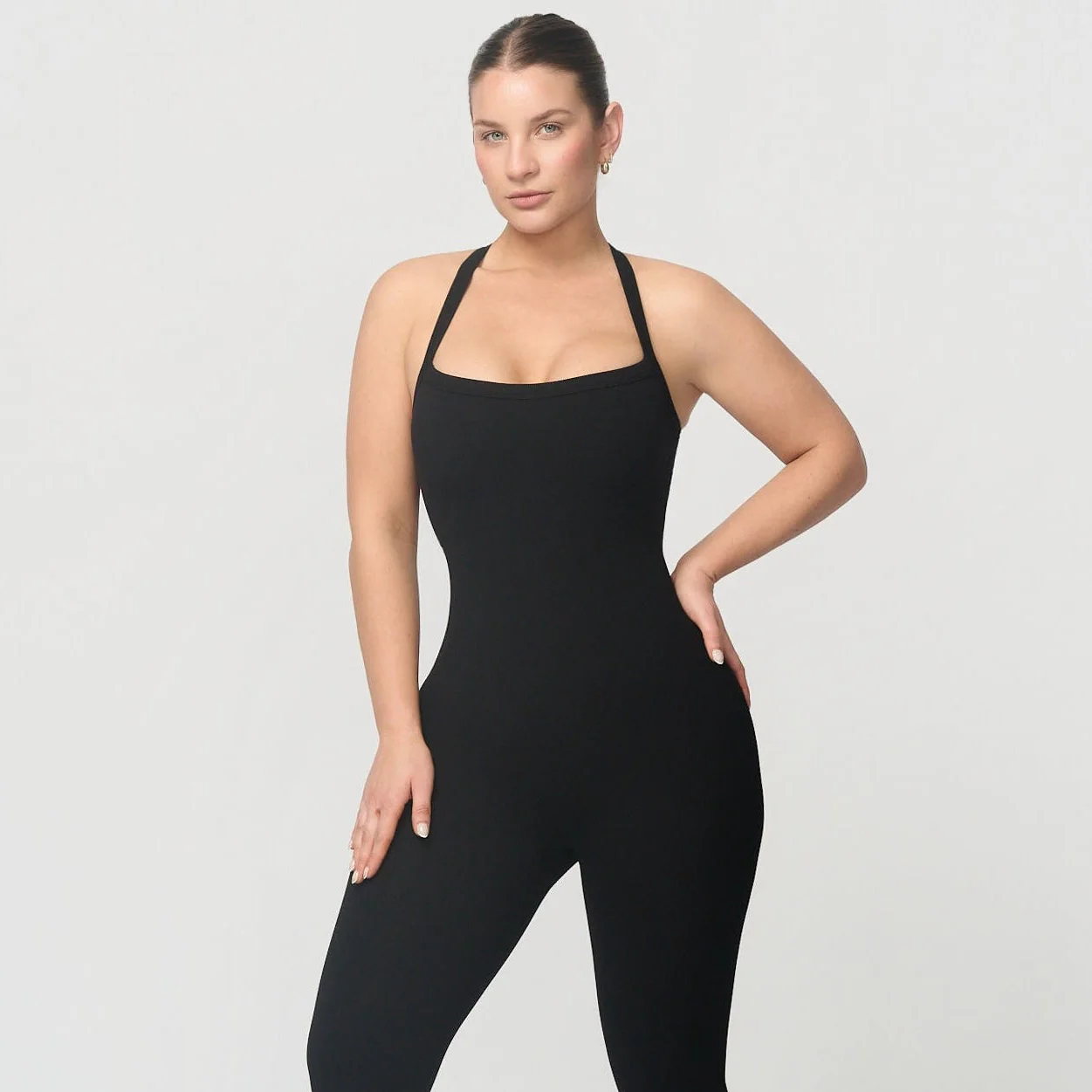 Sømløs jumpsuit med kryssrygg - Image 11