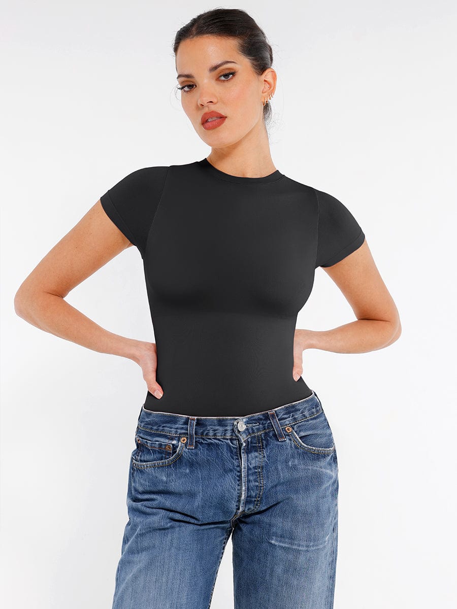 Sømløs shapingbody med korte ermer - Image 18