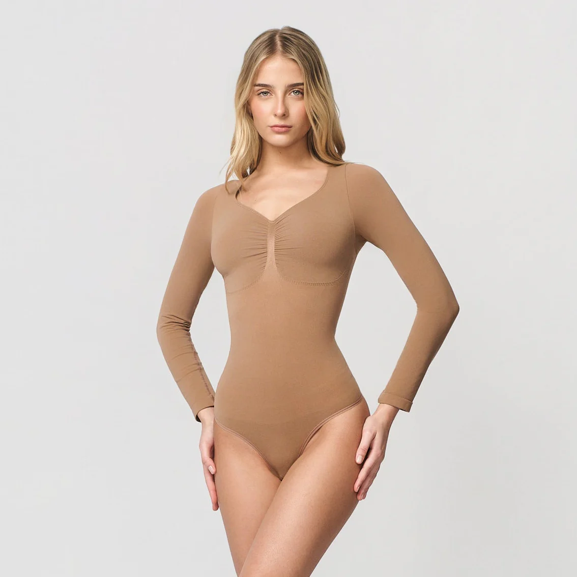 Sømløs shapingbody med lange ermer - Image 10