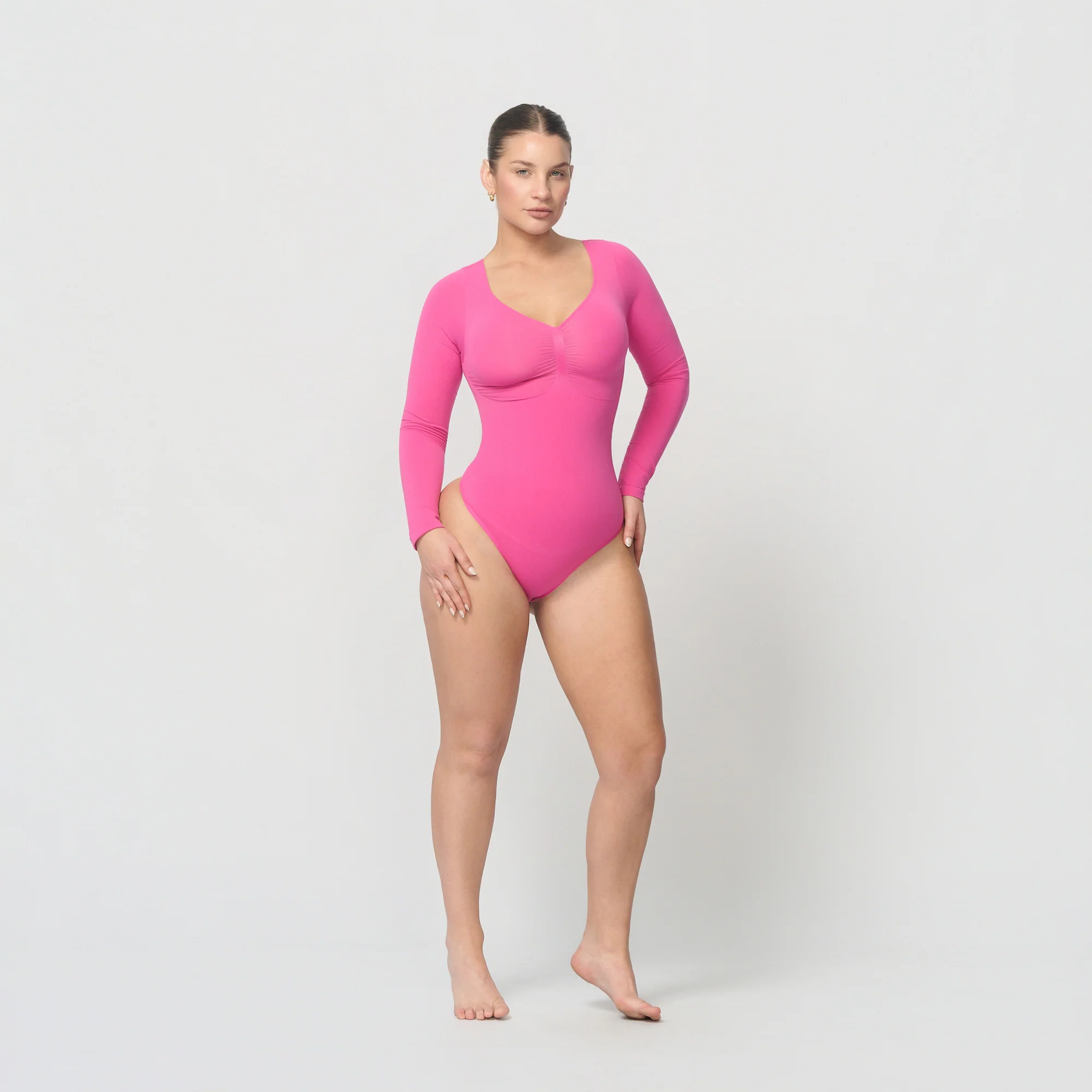 Sømløs shapingbody med lange ermer - Image 13