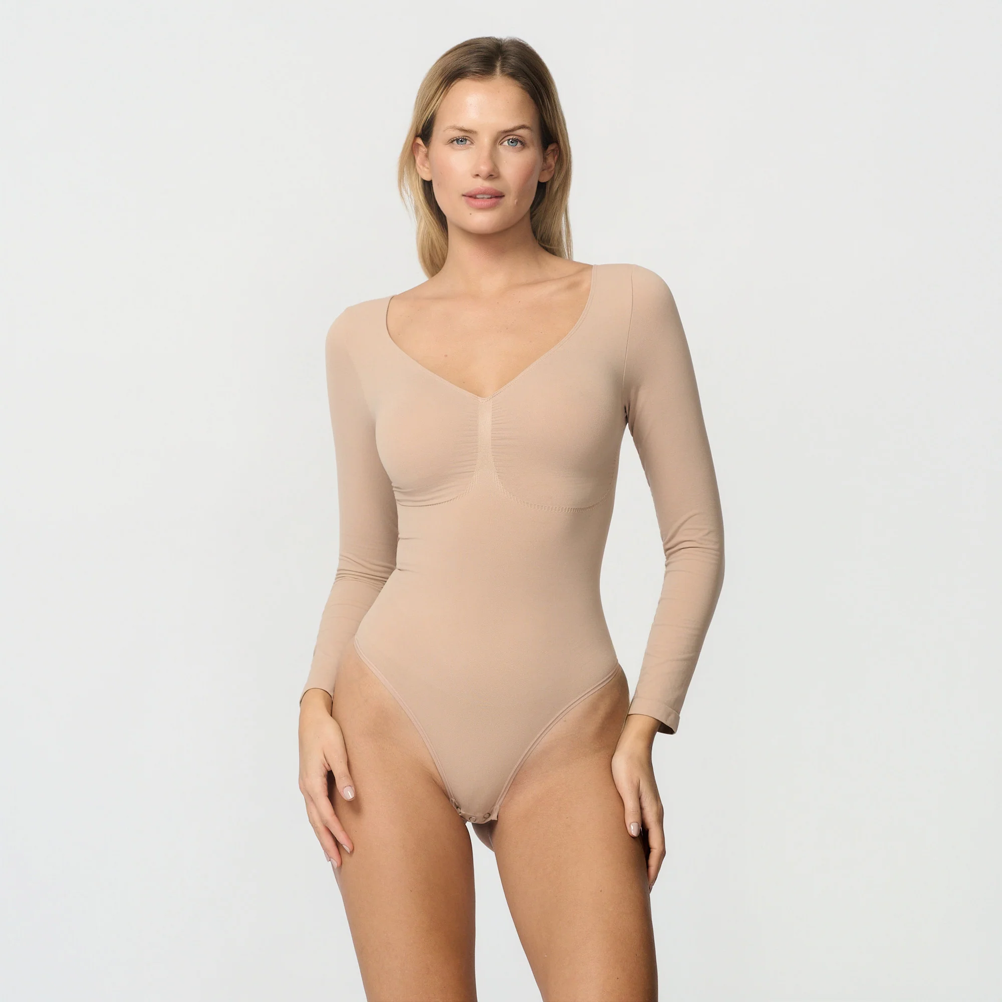 Sømløs shapingbody med lange ermer - Image 6