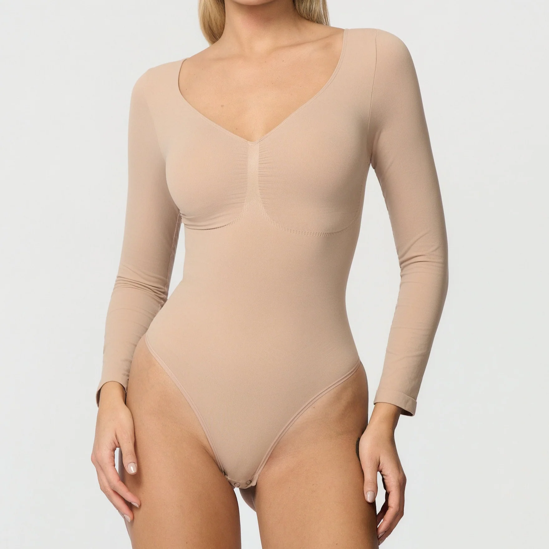 Sømløs shapingbody med lange ermer - Image 8