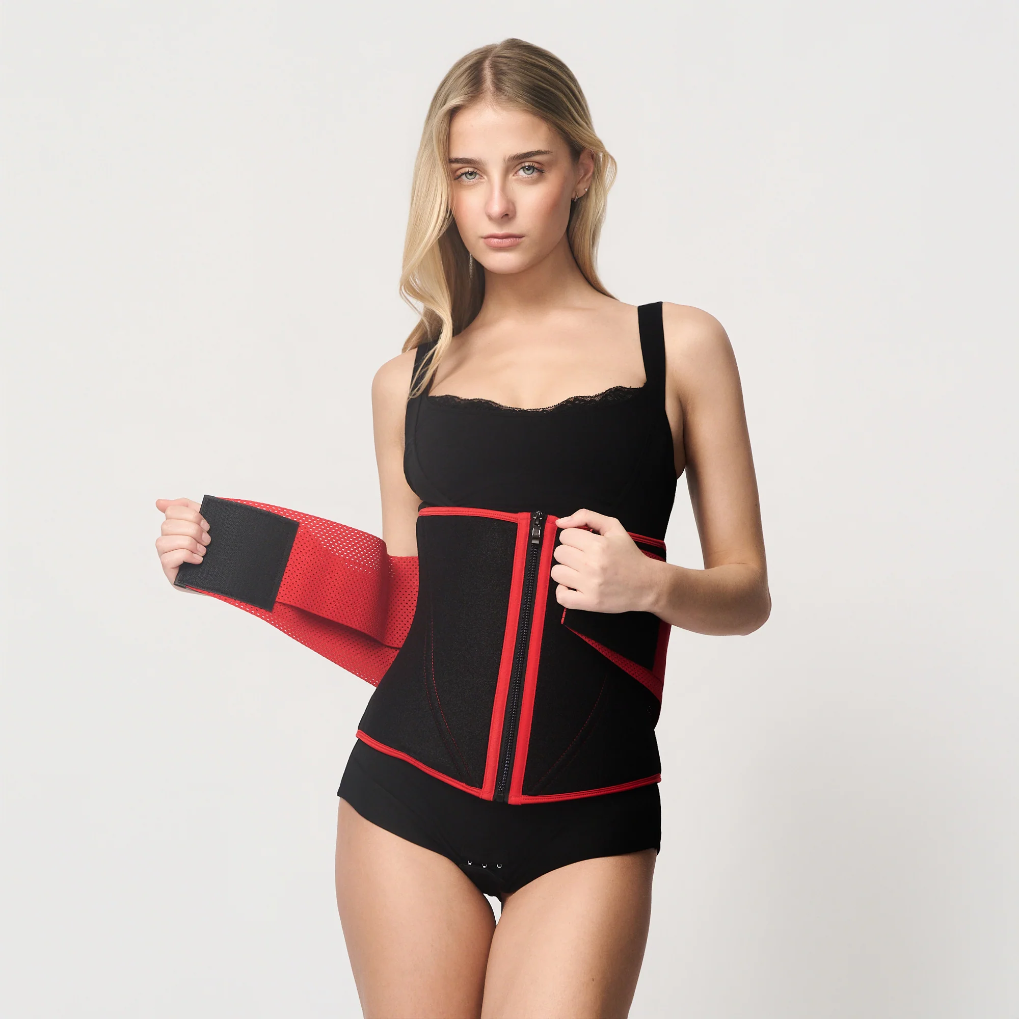 Waist trainer med glidelås og belte - Image 9